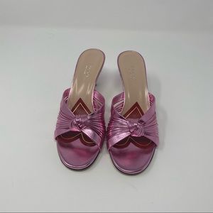 Gucci Leather Upper and So Nappa Silk Slides